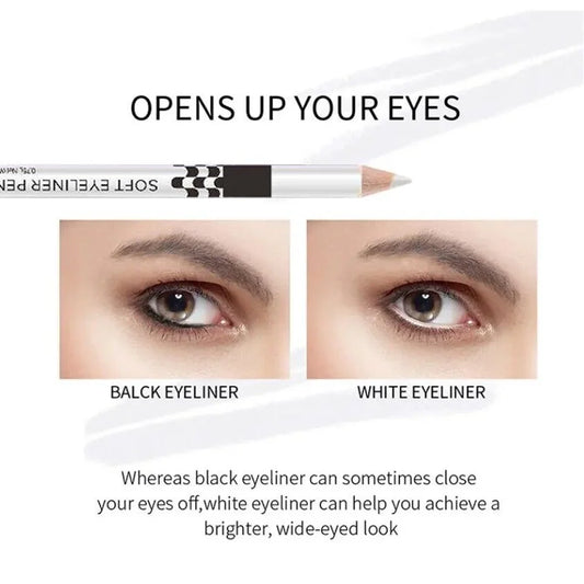 BTF White Soft Kohl Eyeliner Pencil for Eyelashes, Waterline Eyes Create any Eye Shape