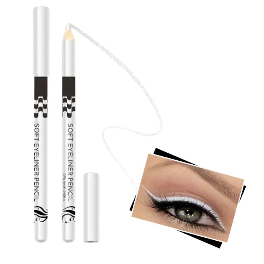 BTF White Soft Kohl Eyeliner Pencil for Eyelashes, Waterline Eyes Create any Eye Shape - Set of 3