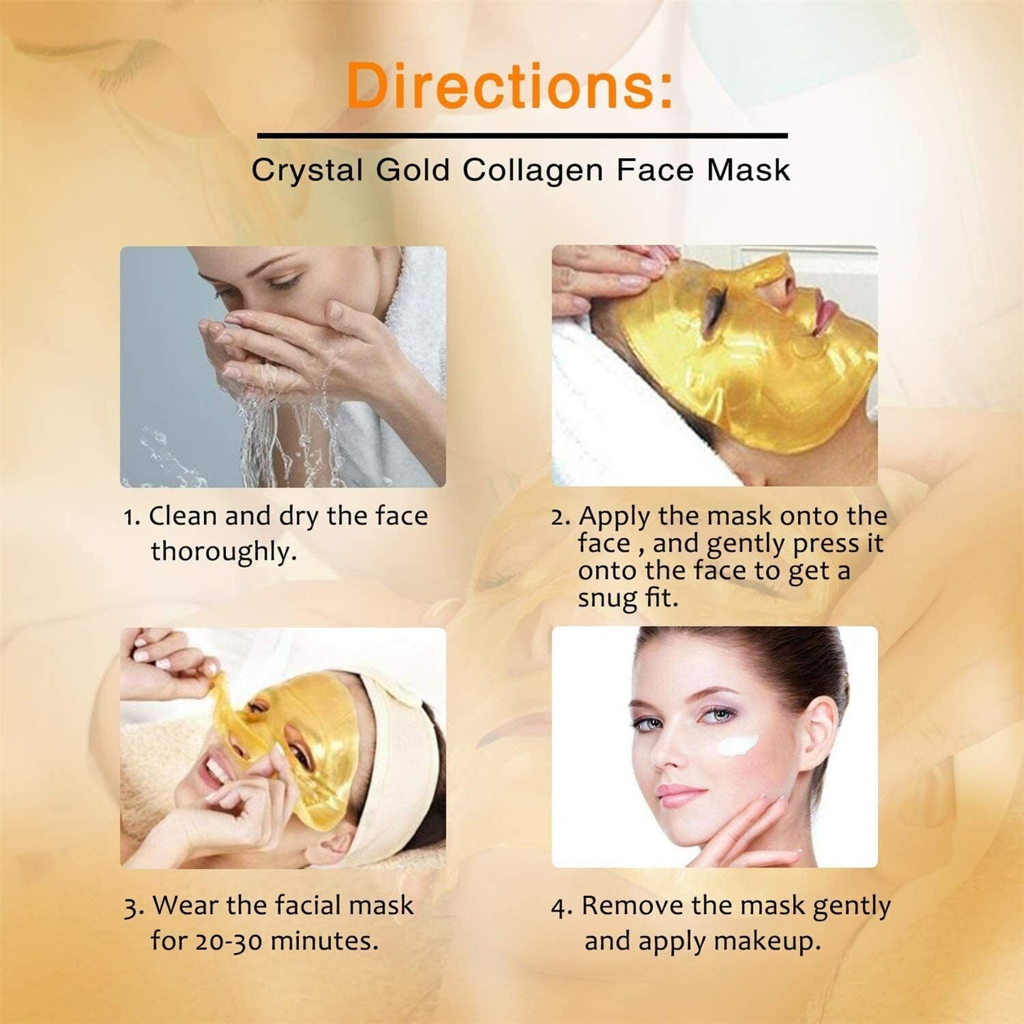 BTF 24K Gold Bio Collagen Crystal Face Facial Moisturising Mask