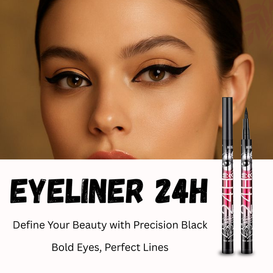 Precise Black 24H Eyeliner, Waterproof, Smudge-Proof Long Lasting Liquid Eyeliner for Bold & Defined Eyes