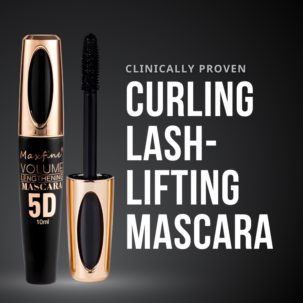 Black & Brown Mascara,5D Silk Fiber Eyelash Volume with Soft Brush