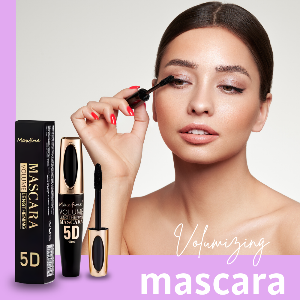5D Fiber Lashes Mascara Waterproof Long-lasting Volumizing 2pc (Black & White)