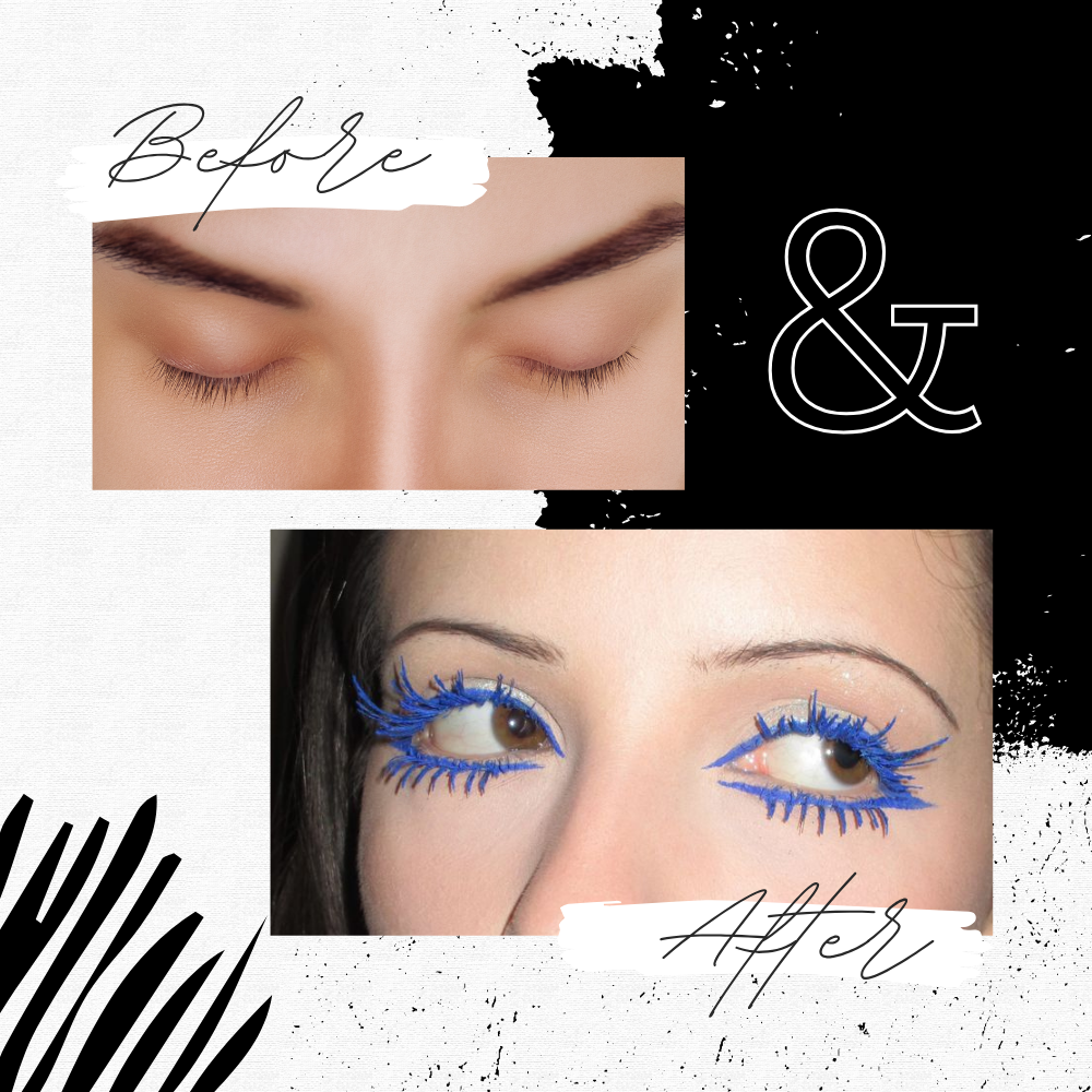 5D Silk Fiber Eyelash Mascara Black Volume Lash Sensational Volumizing Soft Brush and Thickening Mascaras Waterproof Long-Lasting Non Smudge False Effect (Blue)