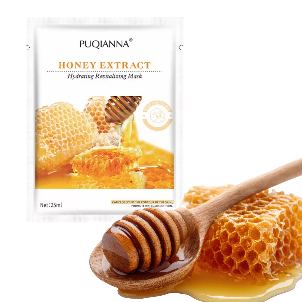 Honey Sheet Mask Pack of 5 – Hydrating & Nourishing Face Masks for Glowing Skin