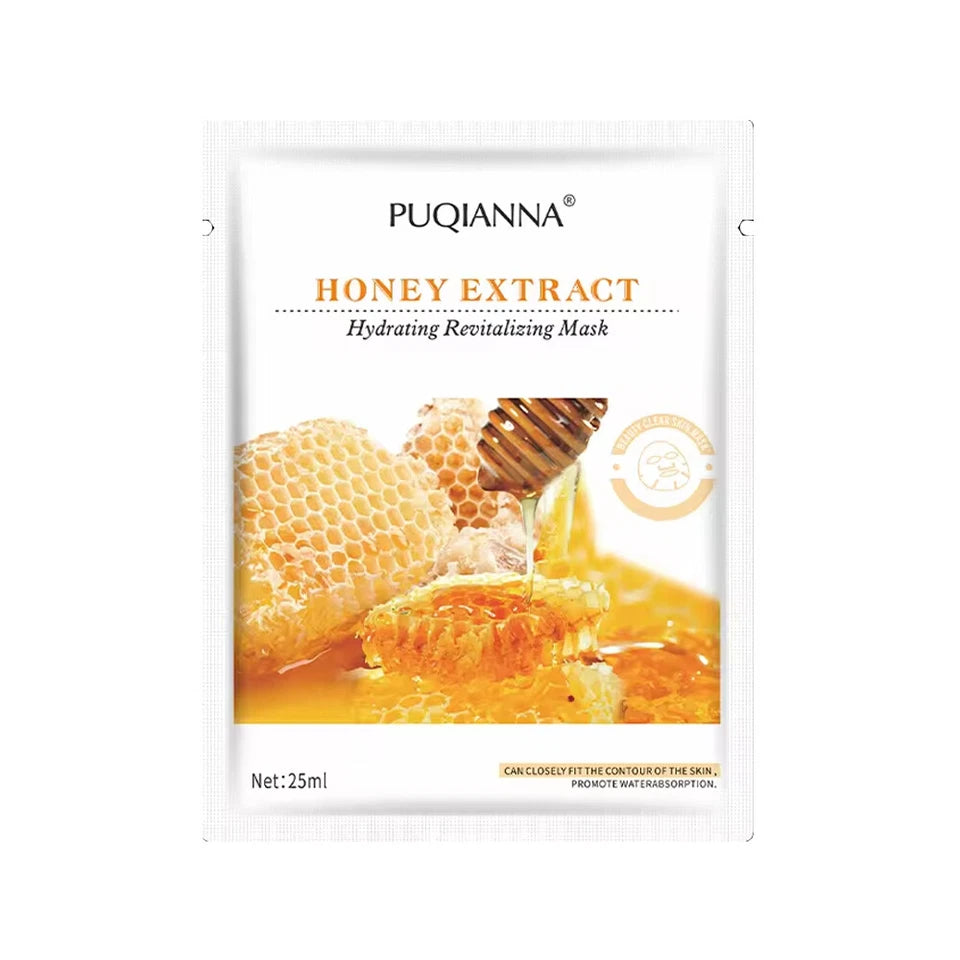 Honey Sheet Mask Pack of 5 – Hydrating & Nourishing Face Masks for Glowing Skin