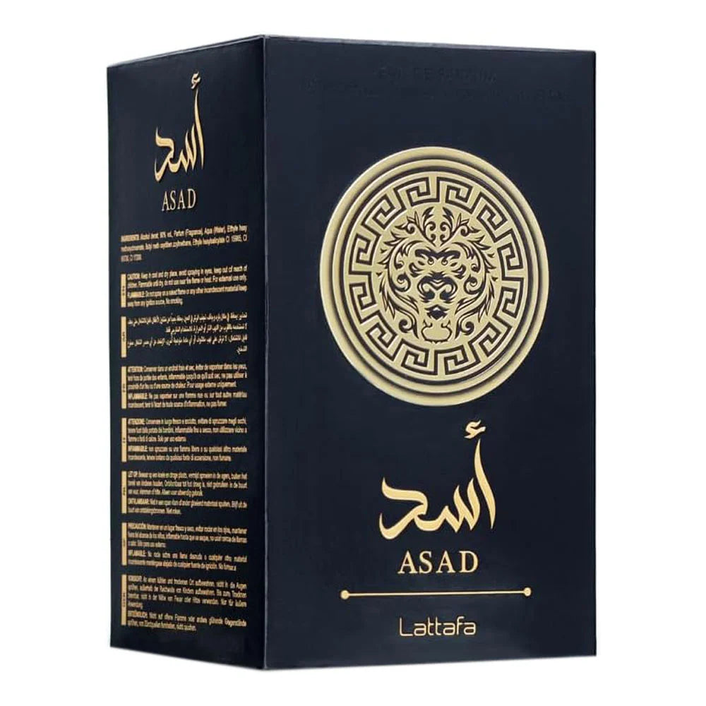 top Arabic perfumes 2025, Lattafa perfume for men, Lattafa Asad Black review, Lattafa Asad Black best price, buy Lattafa Asad Black online, Lattafa Asad vs Dior Sauvage, Lattafa alternative to niche perfumes. 