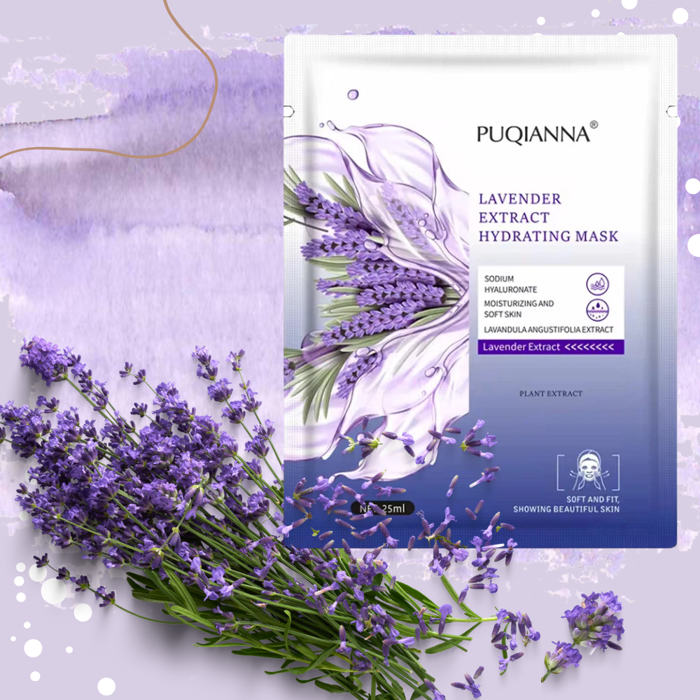Lavender Extract Whitening Hydrating, Moisturizing Sheet Mask Pack of 5
