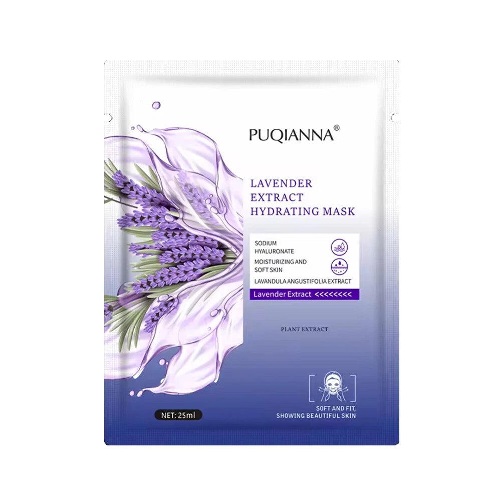Lavender Extract Whitening Hydrating, Moisturizing Sheet Mask Pack of 5