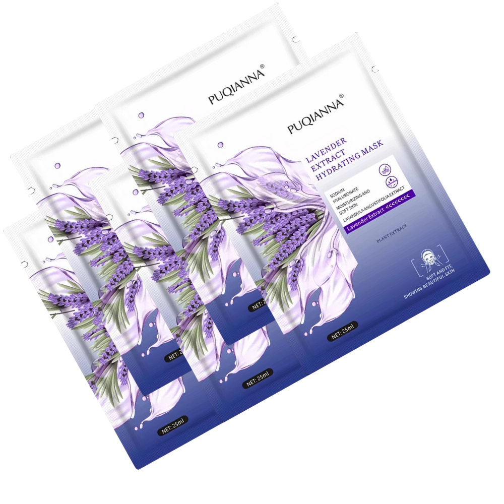 Lavender Extract Whitening Hydrating, Moisturizing Sheet Mask Pack of 5
