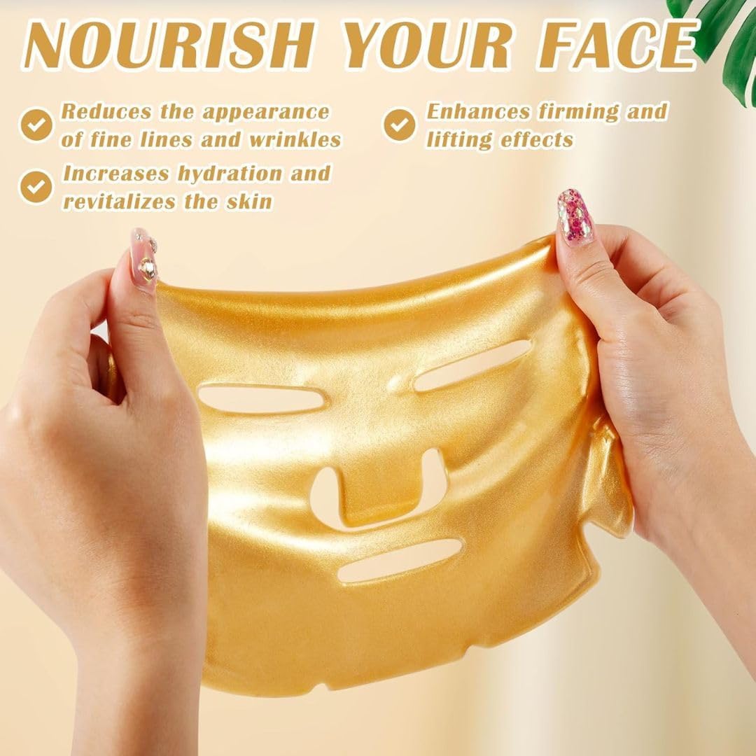 Nourish Your Face with Deep Hydration & Radiant Glow, acne face mask, brightening face mask, dark spot correcting mask, clay facial mask, 24K gold face mask.