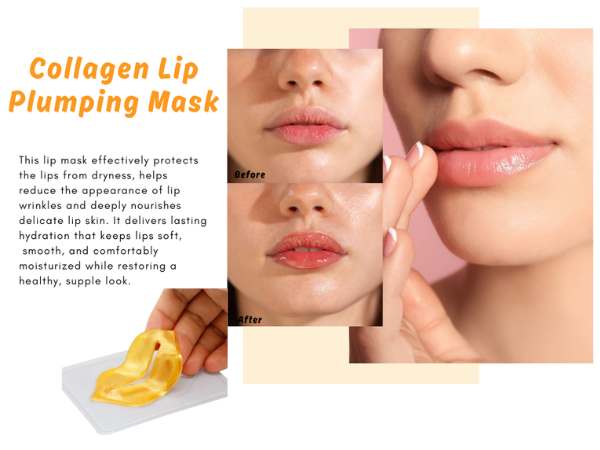 24K Gold Collagen Face, Under Eye & Lip Mask Set – Anti-Aging Hydrating Skincare, Reduces Dark Circles, Fine Lines & Puffiness – Spa Facial Treatment