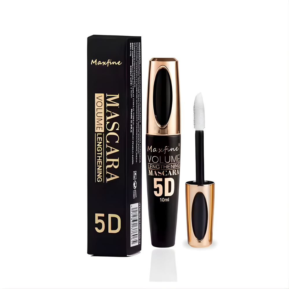 White Mascara,5D Silk Fiber Eyelash Volume with Soft Brush, Lash Sensational Volumizing, Long-Lasting Waterproof No Smudge