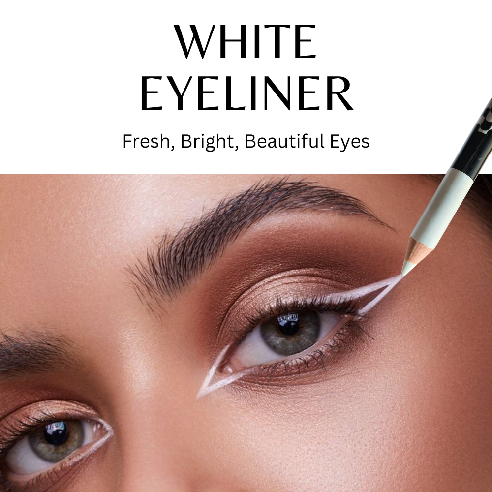 BTF White Soft Kohl Eyeliner Pencil for Eyelashes, Waterline Eyes Create any Eye Shape - Set of 3