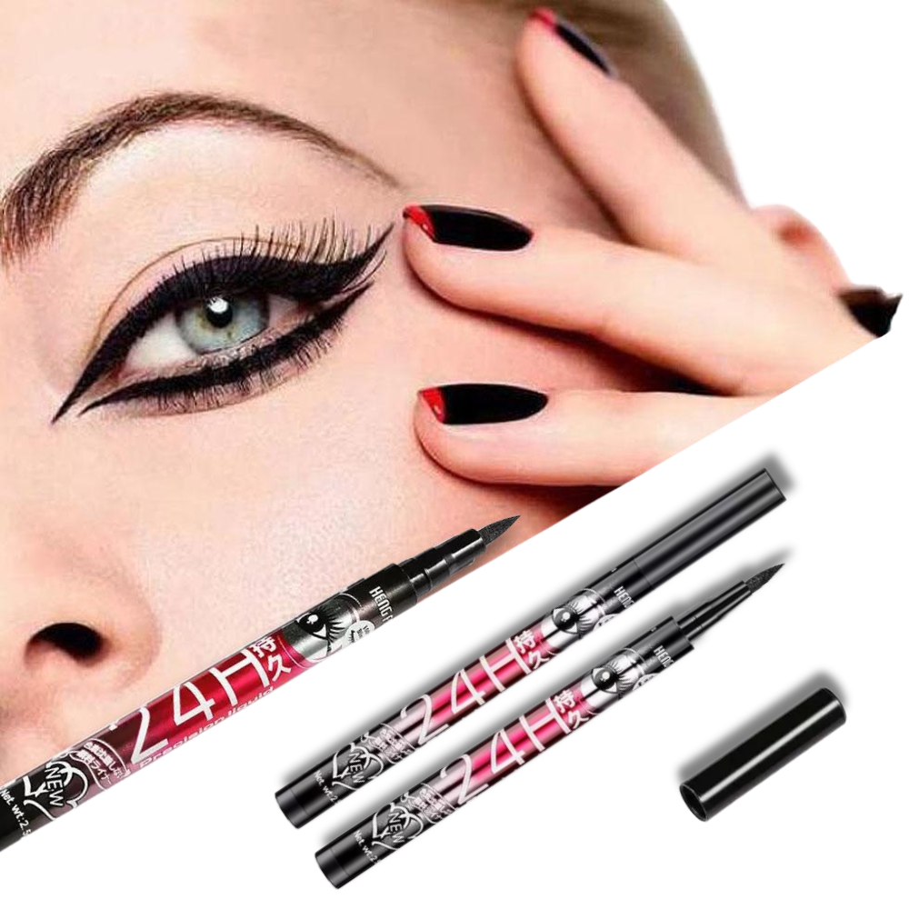 Precise Black 24H Eyeliner, Waterproof, Smudge-Proof Long Lasting Liquid Eyeliner for Bold & Defined Eyes