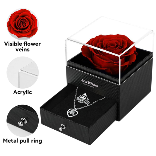 Preserved Rose Jewellery Gift Set Box, Mother's Day gift, Gift for her – Limited Edition by Beauty To Fragrances
