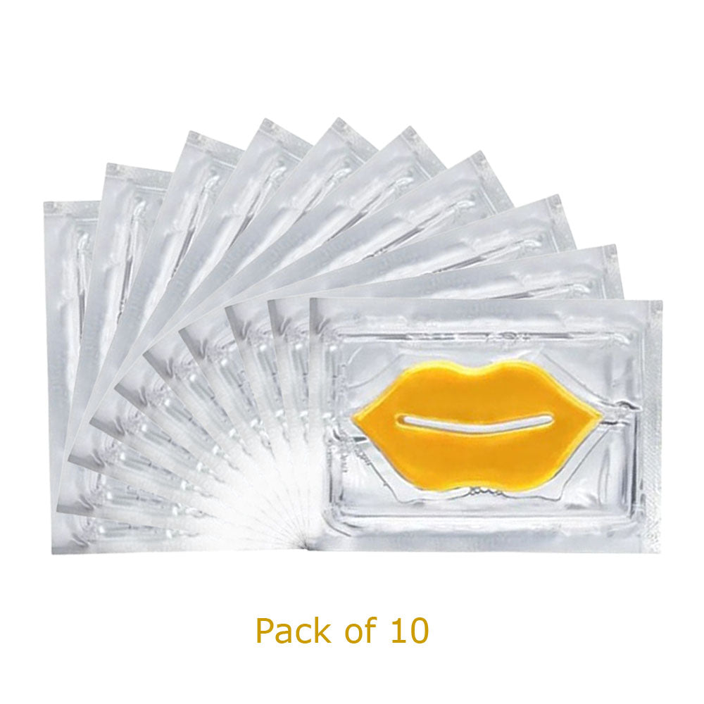 Luxurious 24K Gold Lip Mask with collagen to hydrate, plump, and smooth dry lips 24K Collagen Lip Treatment