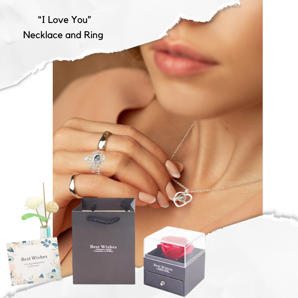 Preserved Rose Jewellery Gift Set Box, Mother's Day gift, Gift for her – Limited Edition by Beauty To Fragrances