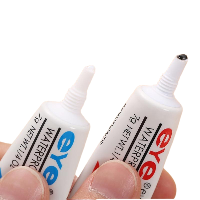 Pack of 2 False Eyelashes Glue Strong Waterproof Adhesive 7g Tubes - Dark Glue + White Glue